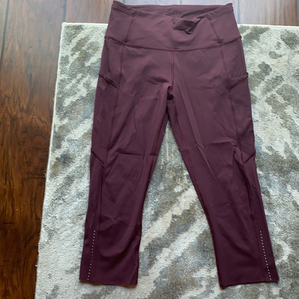 LuluLemon leggings, purple, size 8